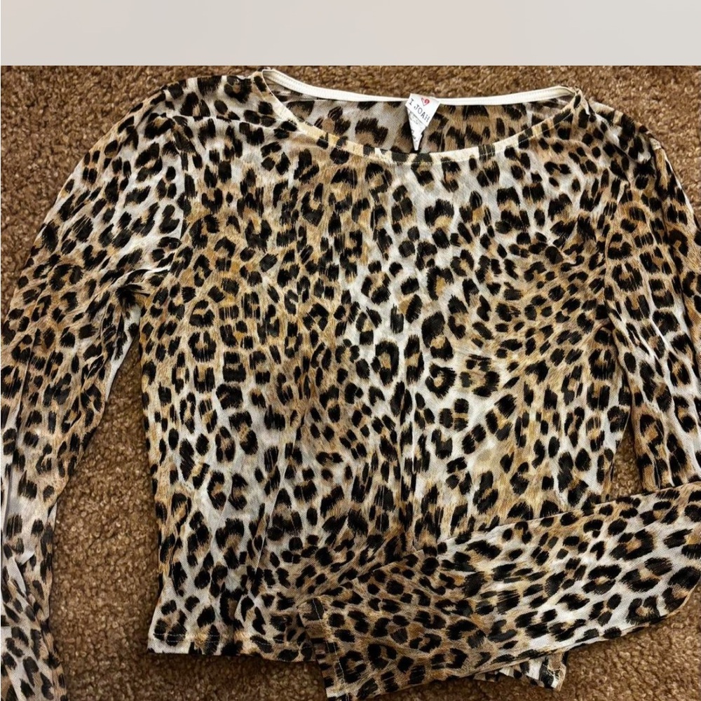 Leopard Print Long Sleeve Top